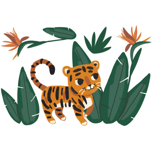 "Kis tigris a dzsungelben" nagy méretű falmatrica, Lilipinso