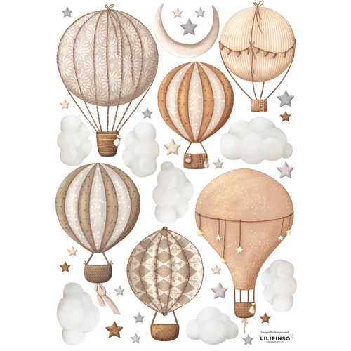 hőlégballonok falmatrica, Lilipinso
