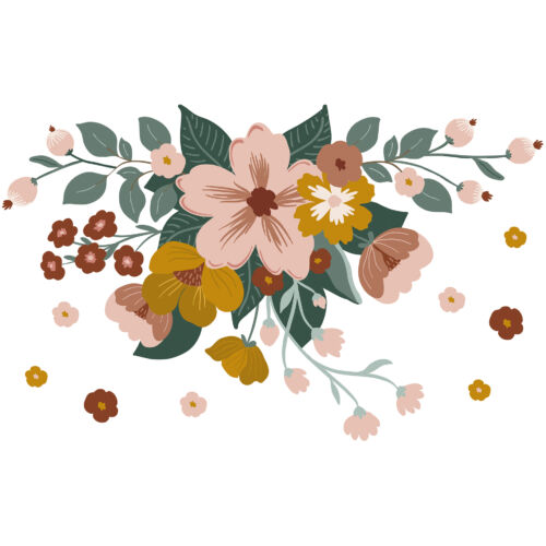 Lilipinso kapucínusvirágok - kompozíció, nagy méretű falmatrica