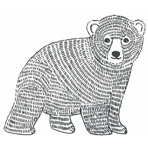 "Fekete-fehér medve" nagy méretű falmatrica, Lilipinso