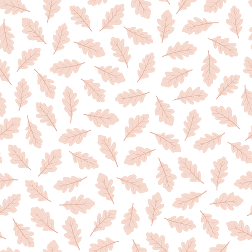 Lilipinso őszi faleveles tapéta gyerekszobába - púder rózsaszín