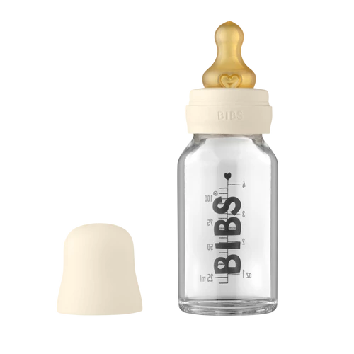 BIBS cumisüveg szett, 110 ml, krémfehér