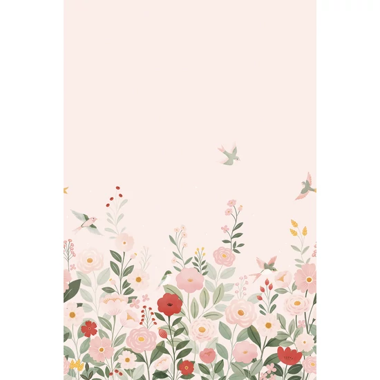 Lilipinso madárdal és virágillat óriás dekor tapéta gyerekszobába