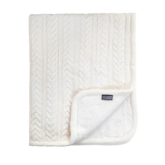 Kötött vastag wellsoft takaró (Cuddly), törtfehér, Vinter&Bloom