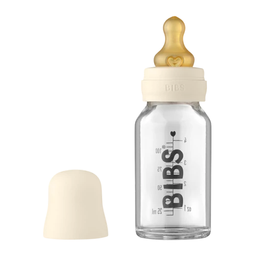 BIBS cumisüveg szett, 110 ml, krémfehér