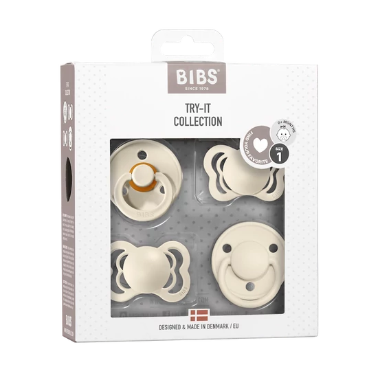 BIBS Try-It kezdő cumi szett, krémfehér
