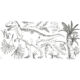 Kép 1/3 - fekete-fehér T-rex nagy méretű falmatrica (Lilipinso)