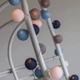 Kép 1/6 - csupa kék gömblámpa füzér (Cotton Ball Lights)