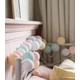 Kép 4/7 - Cotton Ball Lights pastel gömblámpa ágyon