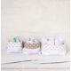 Kép 2/3 - Bézs csillagos textil tároló, háromféle méretben, Little Stars
