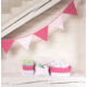 Kép 1/3 - Pink csillagos textil tároló, háromféle méretben, Little Stars