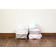 Kép 2/2 - Szürke csillagos textil tároló, háromféle méretben, Pastel Baby